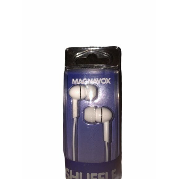 Magnavox Shuffle In Ear Headphones Clear Bass White Great Sound 8.6mm Drivers - Picture 3 of 4